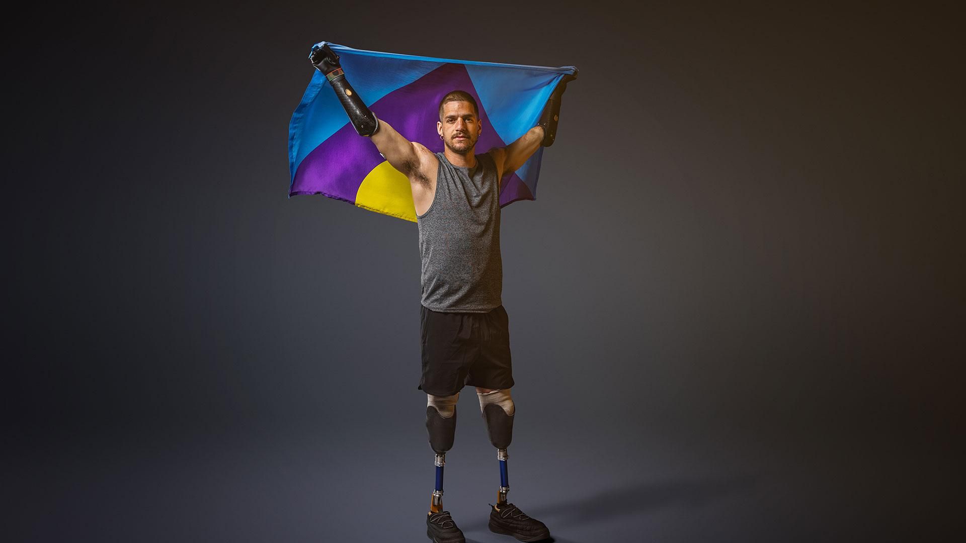 Davide, para-athlète italien et survivant de la méningite à méningocoques.